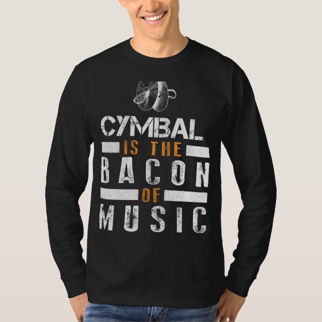 Camiseta Bata no Bate com o Cymbal: O Bacon da Música Tee! (Frente)