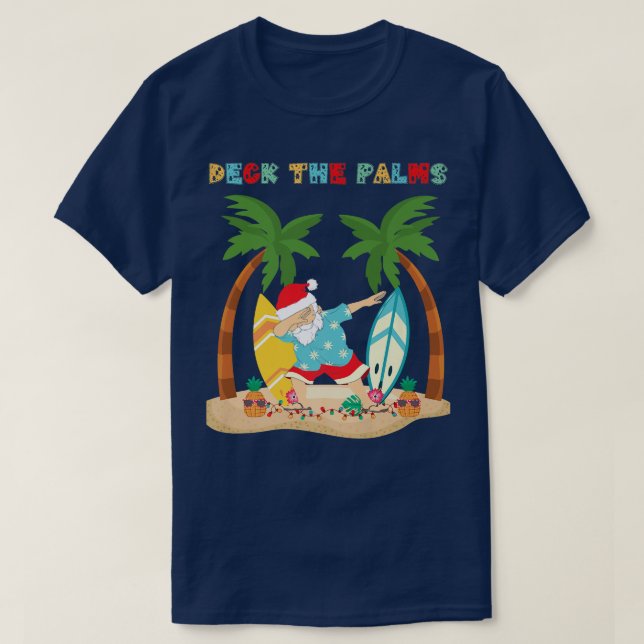 Camiseta Bata os Papais noeis de Batida de Palmas - Praia T (Frente do Design)