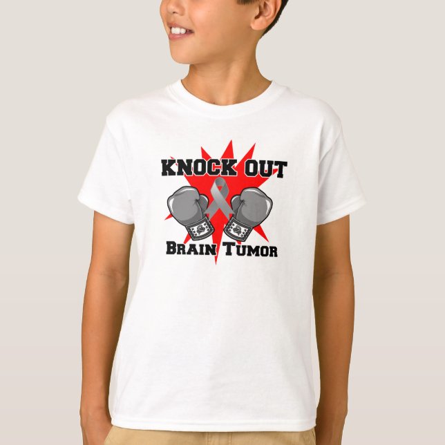 Camiseta Bata para fora o tumor cerebral (Frente)