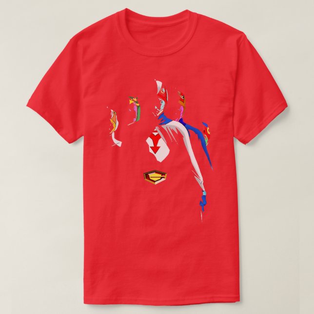 Camiseta Batalha da Equipe Gatchaman dos Planetas G (Frente do Design)