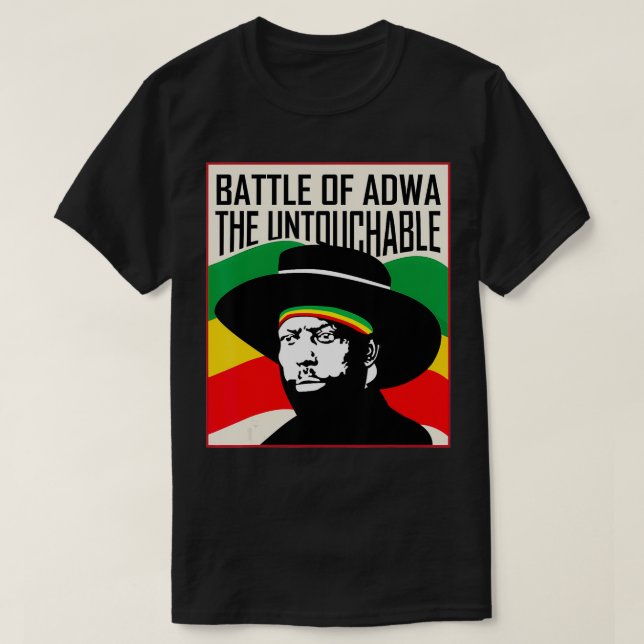 Camiseta Batalha de Adwa 125º Ano de Vitória Menelik II (Frente do Design)