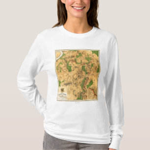 Camiseta Batalha de Antietam - mapa panorâmico 3 da guerra