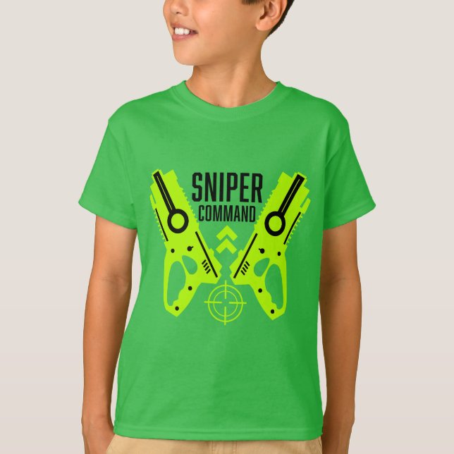 Camiseta Batalha de Arma de Brinquedo Infantil Natal (Frente)