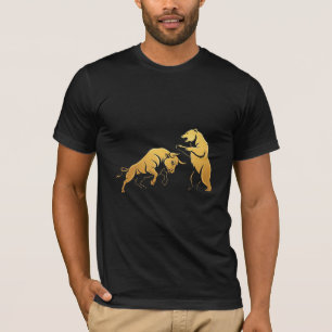 Camiseta Batalha de Bull vs Bear - Mercado de ações e opera