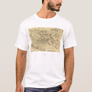Camiseta Batalha de Chickamauga - mapa panorâmico 2 da