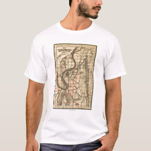 Camiseta Batalha de Chickamauga - mapa panorâmico 3 da