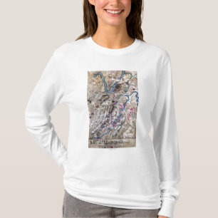 Camiseta Batalha de Chickamauga - mapa panorâmico da guerr