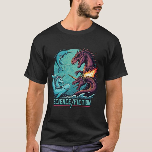 Camiseta Batalha de Ciência/Ficção no Mar (Frente)