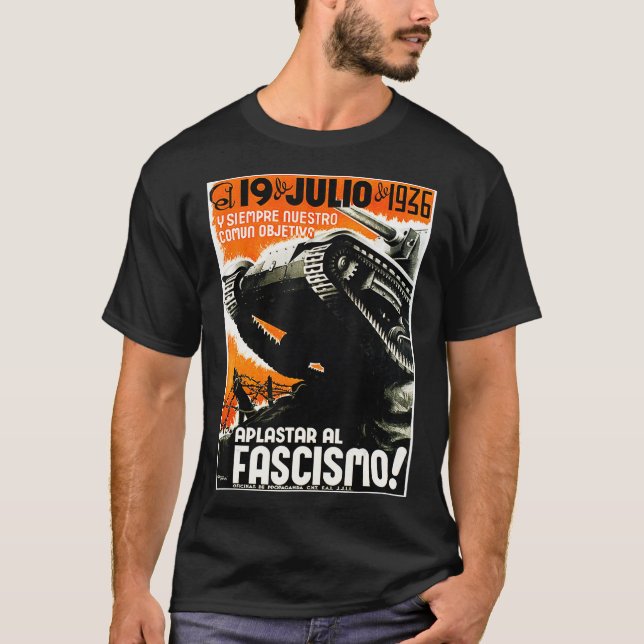Camiseta Batalha de Tanque Guerra Civil Espanhola Contra Pr (Frente)