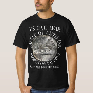 CAMISETA BATALHA DO ANTIETÃ NA PONTE DA GUERRA CIVIL DOS EU