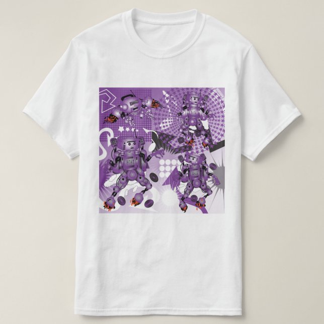 Camiseta batalha dos robôs do Hiphop  (Frente do Design)