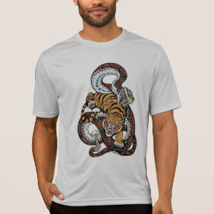 Camiseta Batalha Épica: Arte do Tigre vs. Cobra