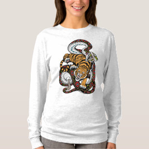 Camiseta Batalha épica: Tigre vs Cobra Art
