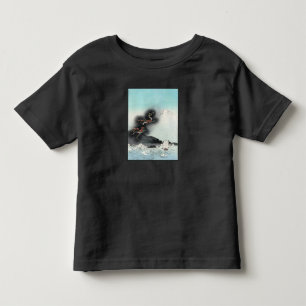 Camiseta Batalha Naval da Fúria do Dragão pelo Monte Fuji,