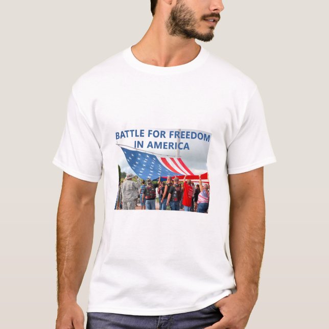 Camiseta Batalha pela Liberdade (luz) (Frente)