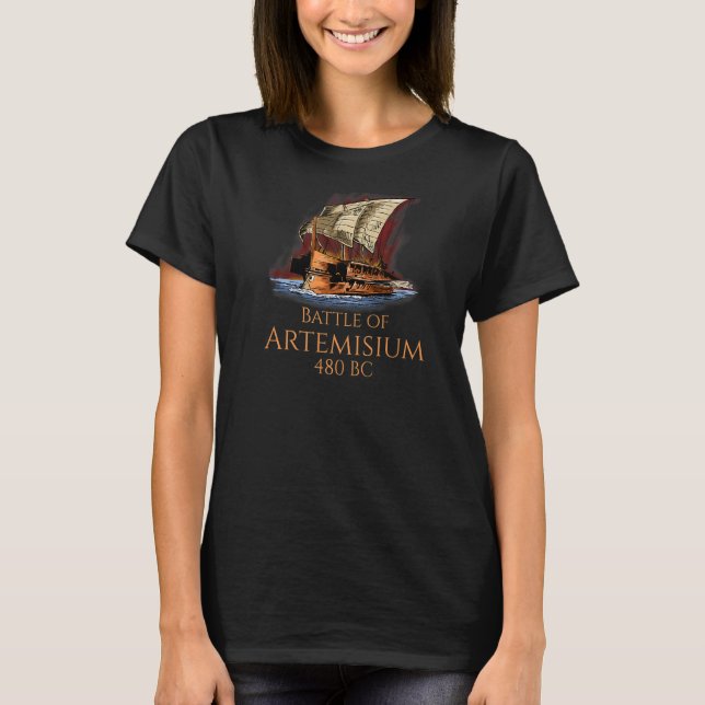 Camiseta Batalha Trireta Grega De Artemisium Maritime Hist (Frente)