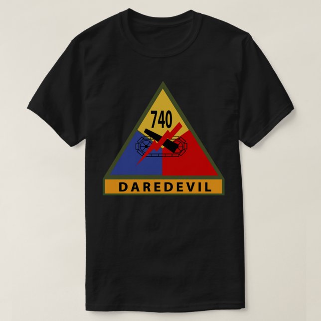 Camiseta Batalhão 740thTank SSI com fita de nome (Frente do Design)