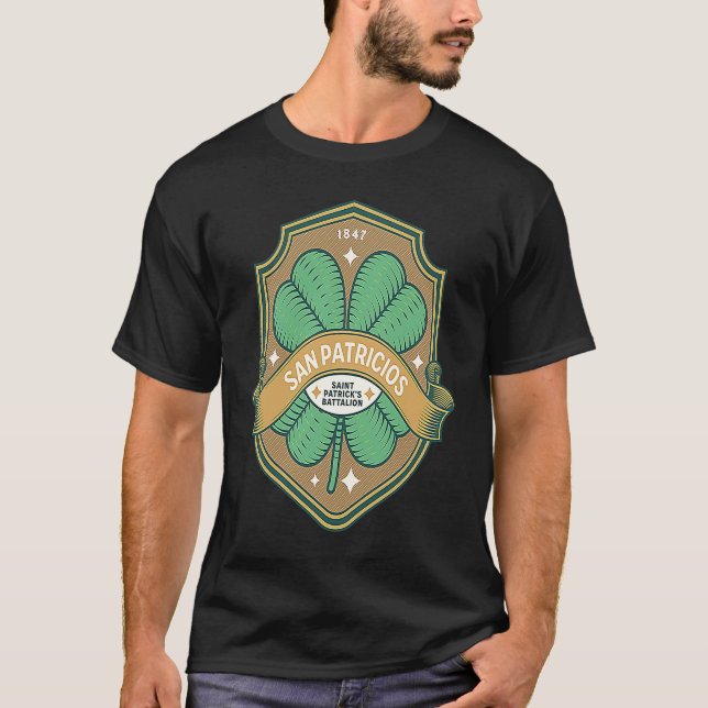 Camiseta Batalhão de San Patricios Saint Patrick 1 (Frente)