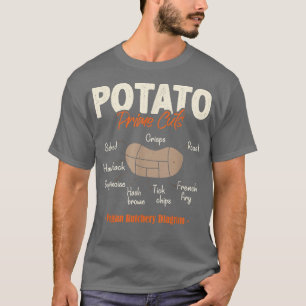 Camiseta Batata Corta Engraçada Vegan Butcher
