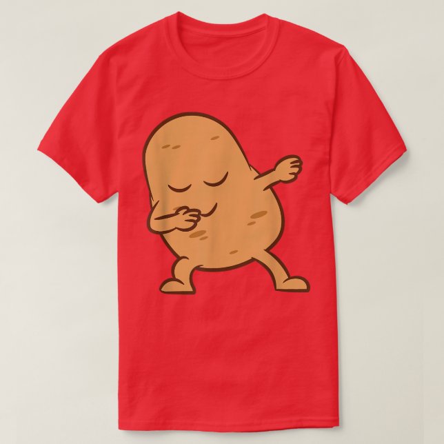 Camiseta Batata Dabbing Potato Vegetal Batatas (Frente do Design)