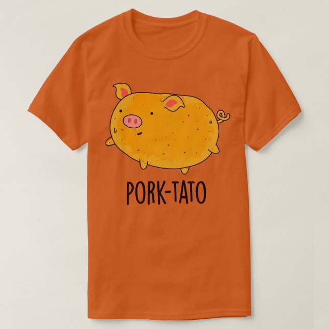 Camiseta Batata de Porco Engraçado (Frente do Design)