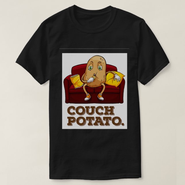 Camiseta Batata de sofá para os ventiladores da TV Soap Ope (Frente do Design)