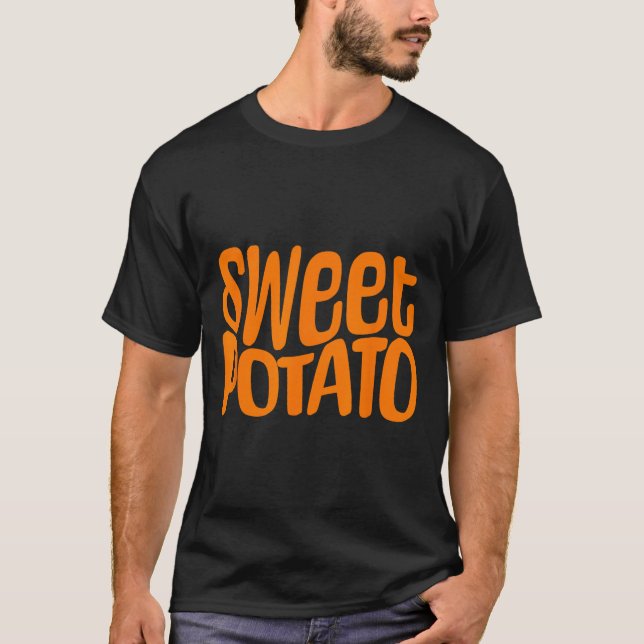 Camiseta Batata Doce E Batata Meio Grosseira, Dia De Ação D (Frente)