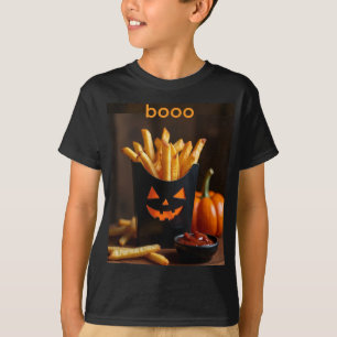 Camiseta Batata doce frita com catchup para halloween