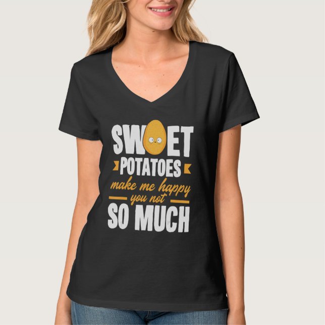 Camiseta Batata Doce Me Faz Feliz Legume   (Frente)