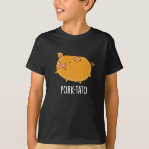 Camiseta Batata Engraçada De Porco-Batata Negra BG