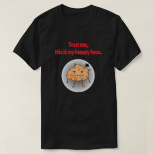 Camiseta Batata Engraçada Rosto Feliz