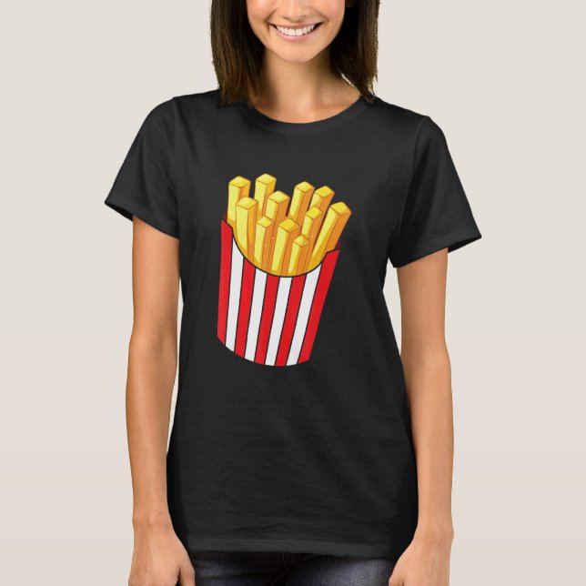 Camiseta Batata Frita Batata Frita  Comida Rápida Fritar Ve (Frente)