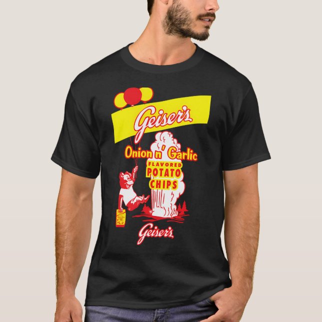 Camiseta batata frita com cebola e alho do geiser (Frente)