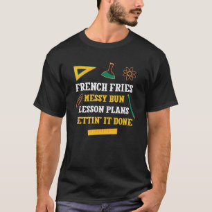 Camiseta Batata Frita Coque Desgrenhado Planos de Aula Prof