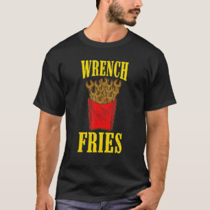 Camiseta Batata Frita da Chave de Garage Mecânico de Carro