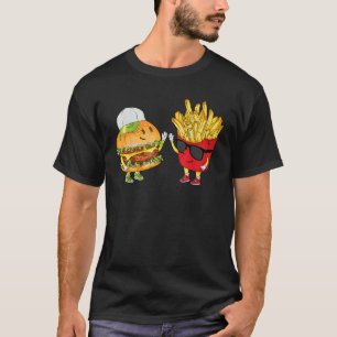 Camiseta Batata Frita Hambúrguer High Five Divertido Combo