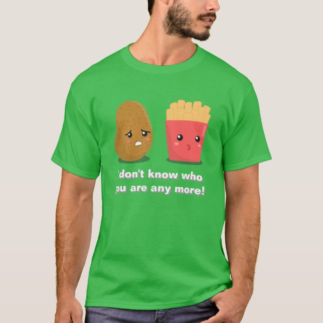 Camiseta Batata Kawaii e Batata Frita (Frente)