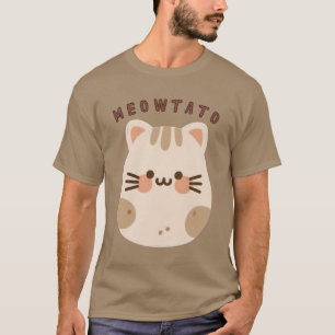 Camiseta Batata-Mashup de Gato Kawaii