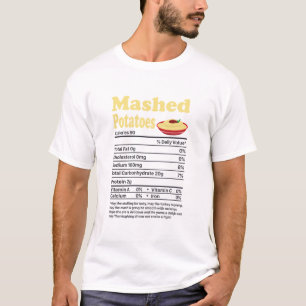 Camiseta Batatas amassadas Nutrição Fala Engraçado Açã