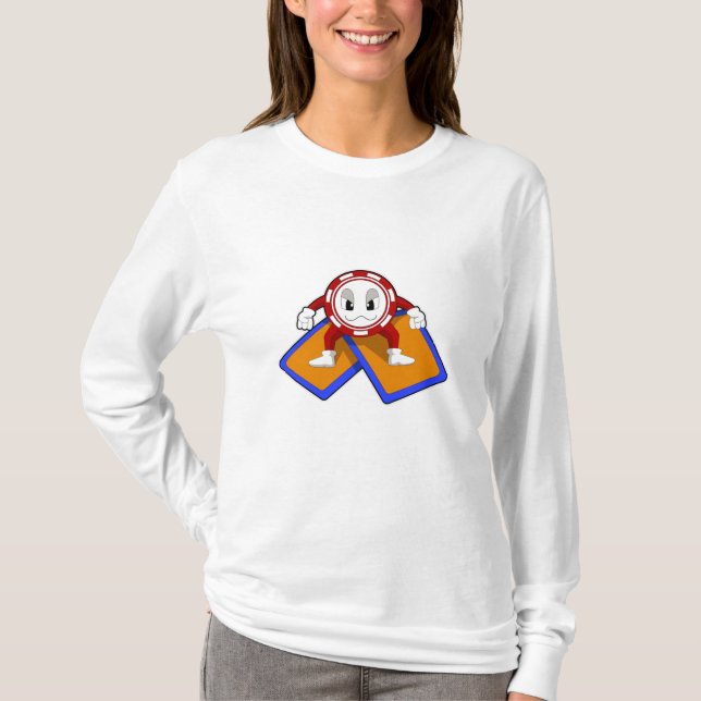 Camiseta Batatas de pôquer com cartões Poker (Frente)