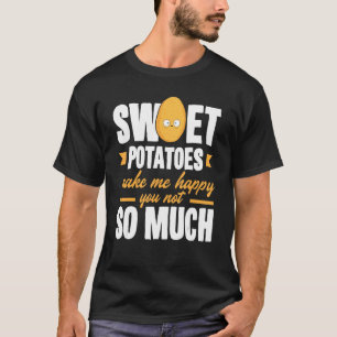 Camiseta Batatas Doce Me Torna Vegetal Feliz