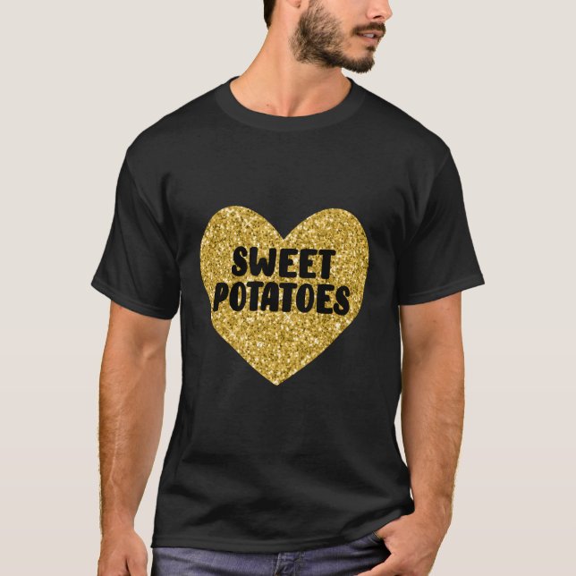 Camiseta Batatas Doces Eu Amo Batatas Doces Comida (Frente)