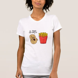 Camiseta Batatas Fritam É Que Você Irrita Batatas Engraçada