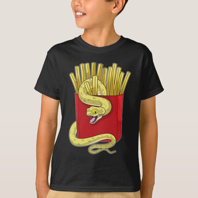 Camiseta batatas fritas cobra (Frente)
