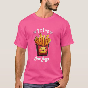Camiseta Batatas Fritas Engraçadas Por Cara Terminam Lanche