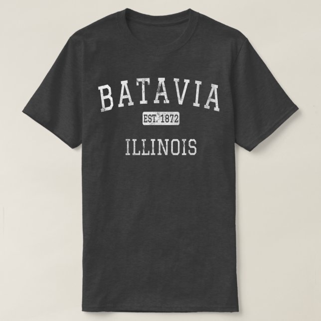 Camiseta Batavia Illinois IL Vintage (Frente do Design)