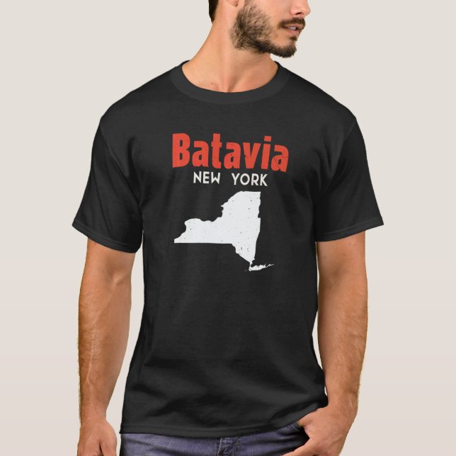Camiseta Batavia New York USA State America Travel New York (Frente)
