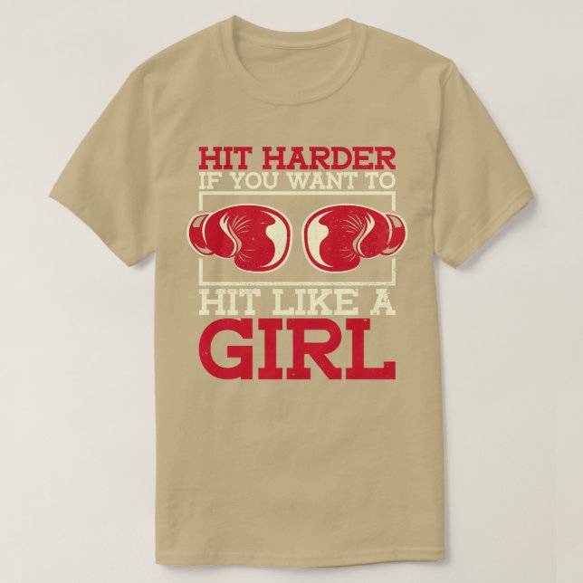 Camiseta Bate Mais Se Quiser Bater Como Uma Mulher (Frente do Design)