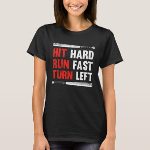 Camiseta Bate no Duro, vire à esquerda rapidamente, mens pe