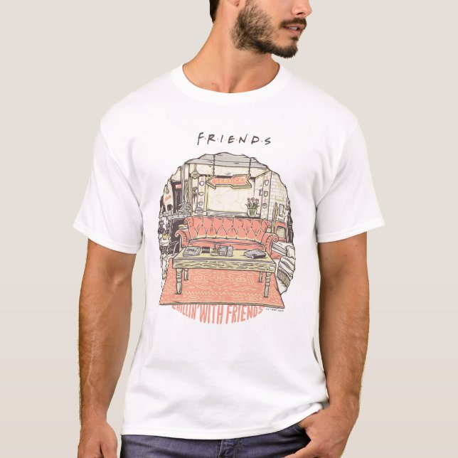 Camiseta Bate-papo com os FRIENDS™ Cartoon 2 (Frente)